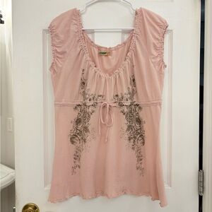 Stamp 10 Pink Floral Women's Top